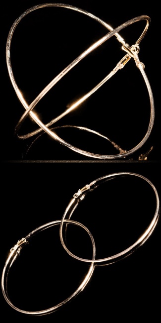 Sexy xl ring-oorbellen goud